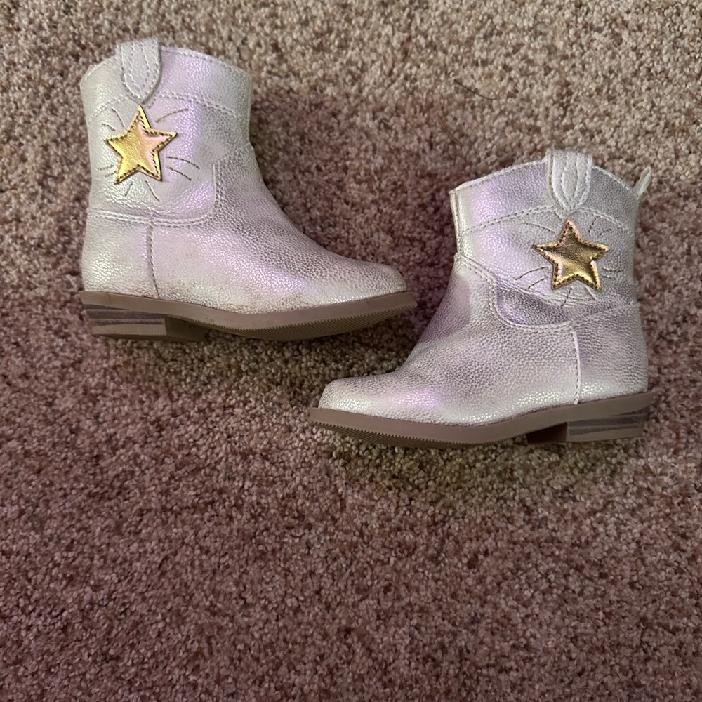 Kids Silver Star Boots